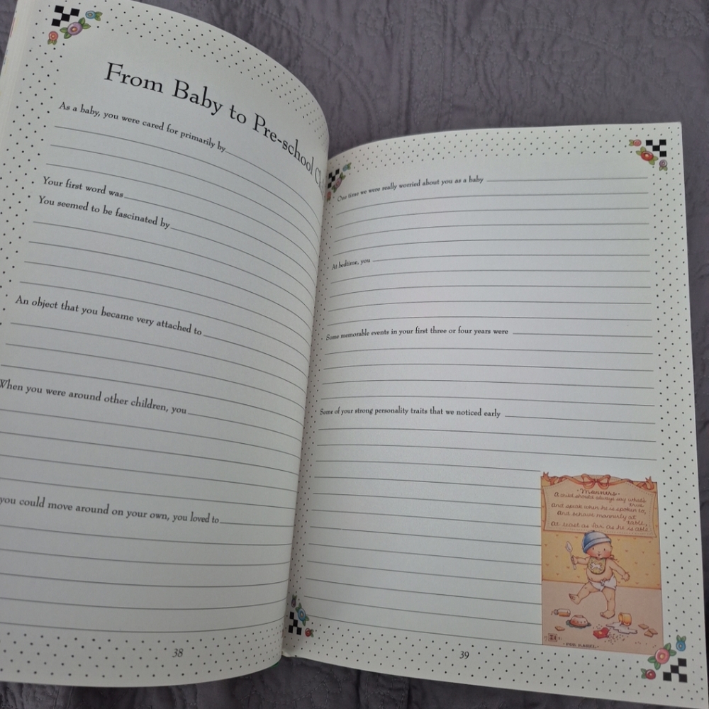 Mother's Journal by Mary Engelbreit 1993 Writing Om Inside Cover Only - Picture 10 of 14
